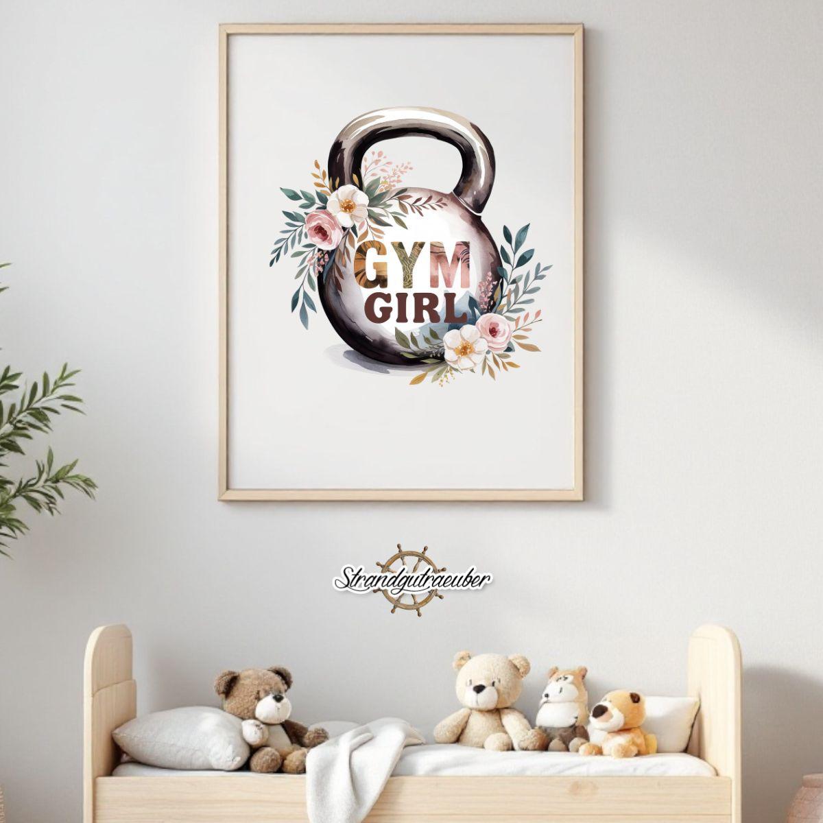 Buegelbild Gym Girl Buegelbild Gym Girl
